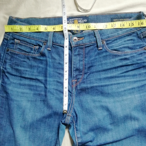 Lucky Brand Sofia Straight Jeans size 12/ 31 - Picture 6 of 11